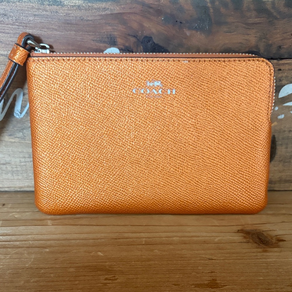 Coach Women's Clutch in Vibrant Orange
